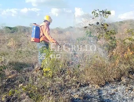 Varias hectáreas  se quemaron ayer en Oxkutzcab, en tres incendios. 